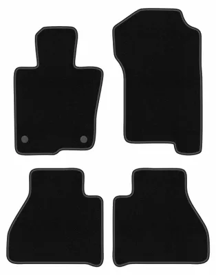 Produktbild von Velours-Fußmatten für Mercedes X-Classe W470 2017- (Pickup) – 4-tlg, Schwarz, passgenau – Wielganizator BASIC