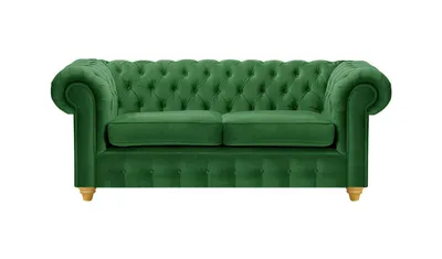Produktbild von SLF24 - Zweisitzer-Sofa Chesterfield Max - dunkelgrün - Velluto 10