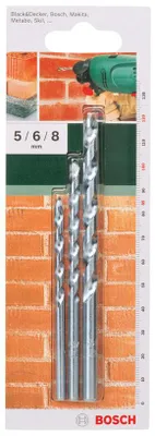Obrázok produktu pre Sada vrtákov do kameňa BOSCH 3 ks
