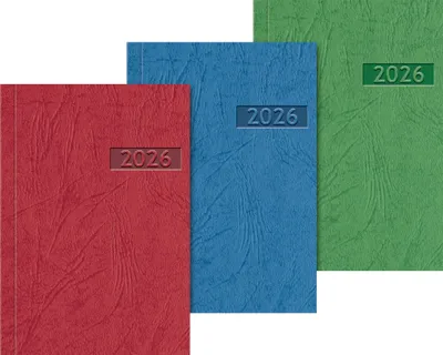 Produktbild von BRUNNEN Taschenkalender 2026 - A7 -1 Woche = 2 Seiten - Modell 712 – Karton sortiert - 1 Stück