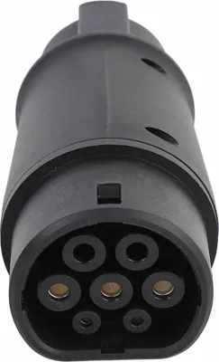 Productafbeelding van Adapter van Type 1 naar Type 2 voor elektrische voertuigladers, 7,2 kW, beschermingsgraad IP54, 16A/32A, 240V, compatibel met J1772 en IEC62196 voor opladen