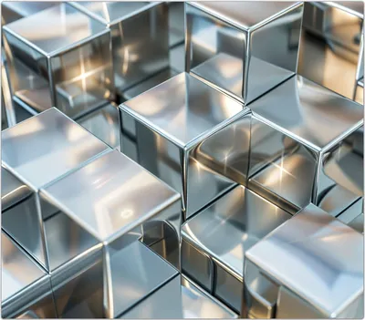 Produktbild von Spritzschutz Herdabdeckplatte Schneidebrett aus Glas Metallische Würfel 1-Teilig (60x52cm)