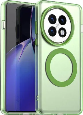 Immagine prodotto di Custodia magnetica per OnePlus 13, sottile custodia antiurto traslucida opaca verde
