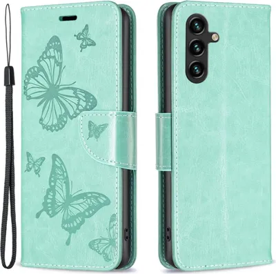 Produktbild von Samsung Galaxy A15 Hülle - Coverup Schmetterlinge Klapphülle - Mintgrün