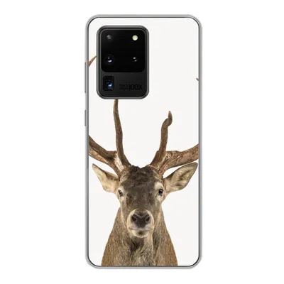 Produktbild von MuchoWow® Handyhülle Schutzhülle Hülle für Samsung Galaxy S20 Ultra Hirsche - Tiere - Geweih - Kinder - Jungen Silikon Softcase Handy Hülle - Karteninhaber