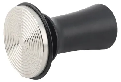Image de Pilon à café calibré, à ressort, autonivelant, avec base en acier inoxydable SUS304 et manche en alliage d'aluminium, de petite taille (53 mm)