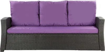 Produktbild von Polster für Polyrattan Sofa 160x60x7cm sitzkissen | Gartenbank Auflage Violett | Rückenkissen 3*56x50 | Kissen für rattansofa 3 sitzer | Gartenkissen