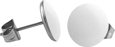 Produktbild von Chirurgenstahl Ohrstecker Emaille Größe - 4 mm Farbe - Weiß