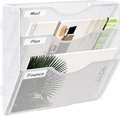Obrázok produktu pre Organizačný box na kanceláriu A4, biely, kovový, stohovateľný