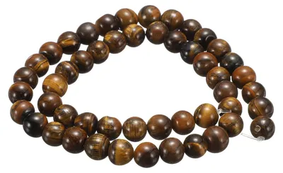 Natursteinkugeln 50 Stück, 8 mm, gelb, Tigerauge, rund
