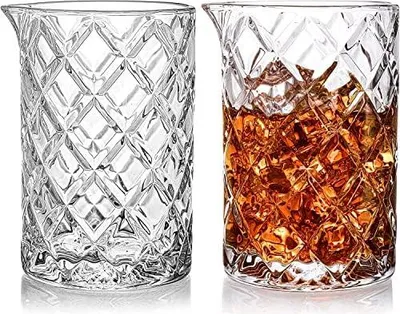 Produktbild von Tebery 2 Stück 700ml Cocktail Mixing Glas, Crystal Cocktail Mixing Krug, dicker Boden nahtlose Bar Mixing Pitcher für Martini, Mojito