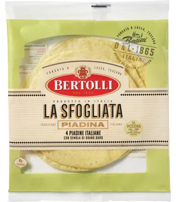 Produktbild von Bertolli La Sfogliata Piadina 300g – Italienische Fladenbrote, knusprig & aromatisch