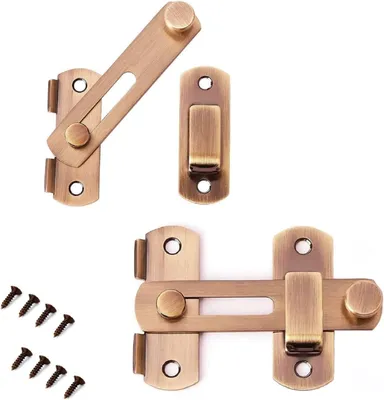 Produktbild von Türschloss Edelstahl, 2 Stück, mit Schrauben, für Tür, Fenster, Möbel