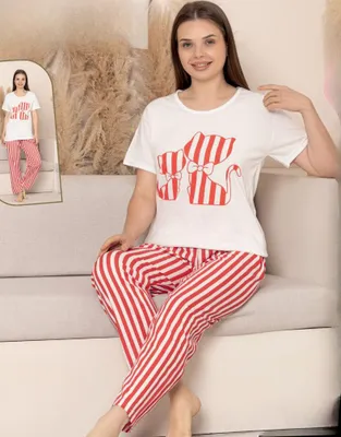 Immagine prodotto di Damen Pigiama Pigiama Schlafanzug Weiß L Kurz 2-Teiler Set C-86