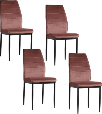 Produktbild von Esszimmerstuhl Madison Samt Braun 4er-Set