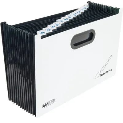 Produktbild von RAPESCO Fächermappe SupaFile Plus, DIN A4+, 13 Fächer, weiß