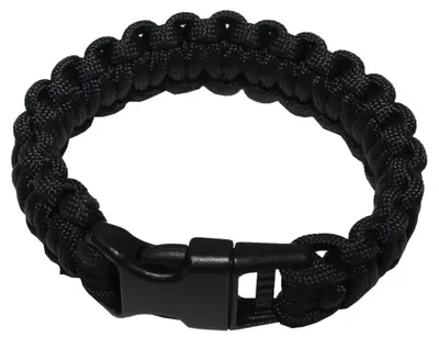 Produktbild von Survival Armband PARACORD 23 mm schwarz, S