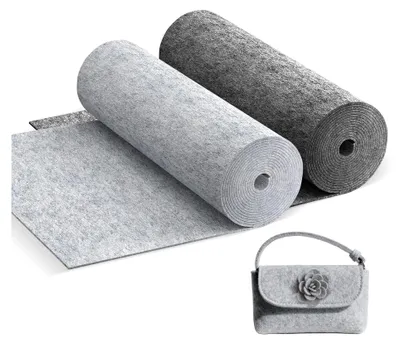 Produktbild von 2 Stück Filzstoff, Filz Meterware 30 x 200 cm, Filzrolle für DIY Aufbewahrungstaschen, Patchwork, Nähen, Stickfilz, Heimdekoration