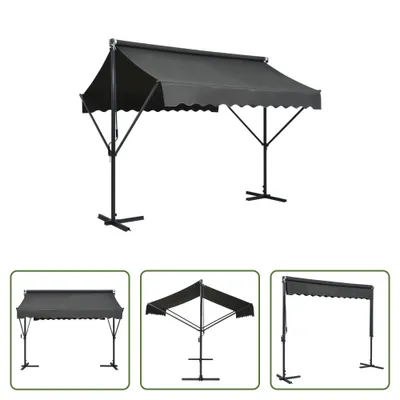 Image de The Living Store Store banne autoportant 300 x 300 cm, anthracite