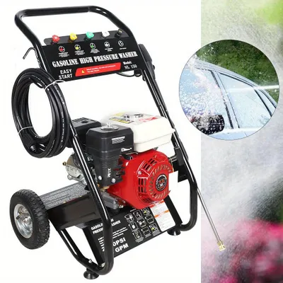 Image de Nettoyeur haute pression – Moteur essence 6,5 chevaux – 190 bars – Tuyau de 8 mètres