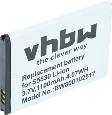 Produktbild von vhbw Akku Ersatz für Samsung EB494358VU für Handy Smartphone Telefon (1100 mAh, 3,7 V, Li-Ion)