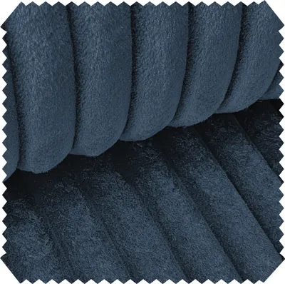 Produktbild von novely® TILLEN Weicher Polsterstoff in Breitcord-Optik - Kuschelweicher Möbelstoff - Reißfester Bezugsstoff - Pflegeleichte Meterware 1 lfm - Farbe: 77 Blau