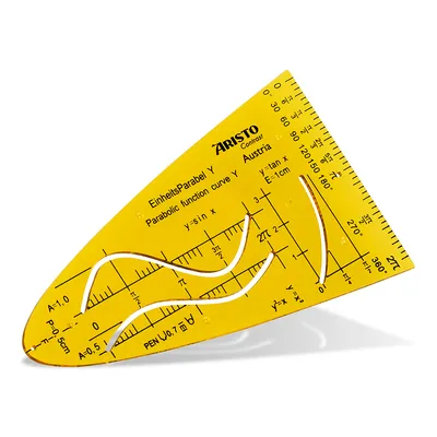 Obrázok produktu pre ARISTO jednotková parabola Y, šablóna sínus-kosínus-tangens, n-delenie