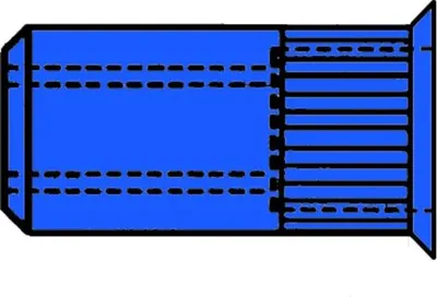 Produktbild von Gesipa Blindnietmutter Stahl M4 6x12mm dxl für 0,25-3mm Kleinkopf - 6420613