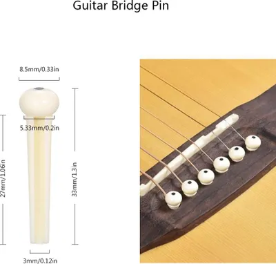 Immagine prodotto di Ponte, dado e sella in plastica per chitarra acustica, nero