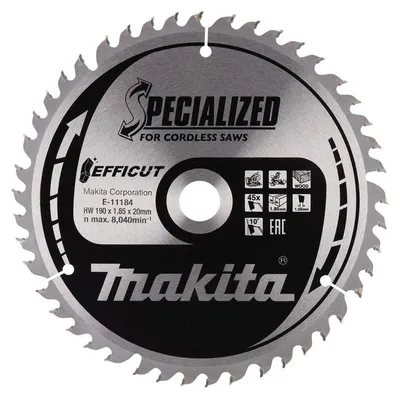Image de Lames carbure "EFFICUT" pour bois, pour scies radiales à batterie MAKITA
