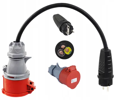 Image de Adaptateur CEE 32A 5 pôles vers Schuko 230V 16A