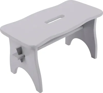 Immagine prodotto di Creative Deco Piccolo Sgabello in Legno | Sgabello Basso Colore Grigio | 38x19x21 cm |  Sgabelli Cucina, Gradino Scaletta WC per Bambini, Poggiapiedi