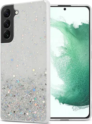 Produktbild von Cadorabo Hülle für Samsung Galaxy S22 PLUS Schutz Hülle in Transparent Handyhülle TPU Etui Glitter Cover Case Glitzer