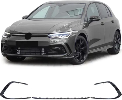 Obrázek produktu pro Lišty nárazníku 3-dílné černé lesklé pro VW Golf 8 VIII GTI GTD R-Line