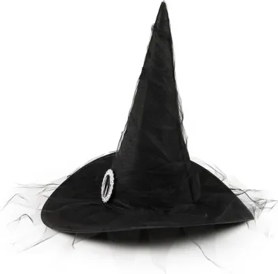 Immagine prodotto di Cappello da strega nero per bambini con fibbia