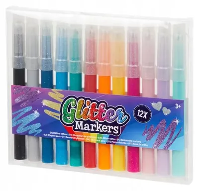 Produktbild von Grafix Glitzerstifte Marker Bunte Stifte 12 Stück
