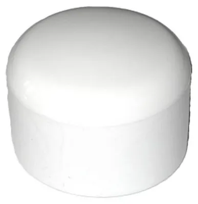Produktbild von 200 Stück - Kappe für Rundrohr D=32/33 mm - L=26 mm WEISS PVC