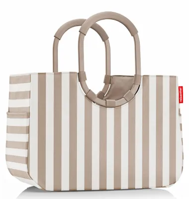 Produktbild von Reisenthel loopshopper L, Beige, Weiß, Polyester, Stoffbeutel, Muster, 25 l, 460 mm