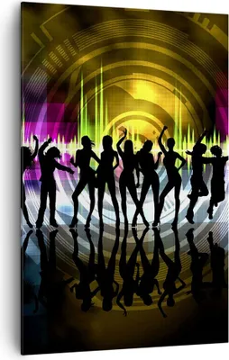 Produktbild von Bild auf Leinwand - Leinwandbild - Einteilig - Disco Musik Tanz Spaß - 80x120cm - Wand Bild - Wanddeko - Wandbilder - Leinwanddruck - Wanddekoration - Leinwand bilder - Wandbild - PA80x120-2580