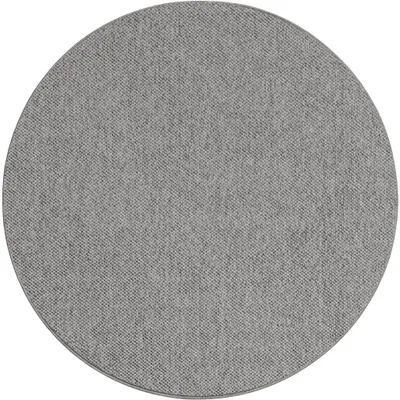 Zdjęcie produktu dla Dywan "Kurzflor" jednolity kolor, do salonu, sypialni, pokoju dziecięcego, srebrny, okrągły, 120x120 cm