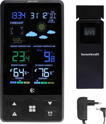 Immagine prodotto di Stazione meteo wireless termometro barometro orologio sveglia previsioni