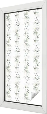 Obrázok produktu pre Vitrážová fólia na okno - 116x50 cm - vitrážový vzor - nepriehľadná dekoratívna fólia na ochranu súkromia - samolepiaca, UV ochrana - Pflanzenzauber