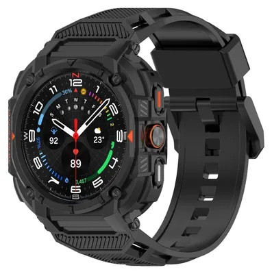 Image de Pour Samsung Galaxy Watch Ultra 47mm Housse de protection TPU Bracelet intégré Noir