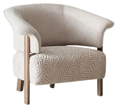Image de Fauteuil de salon exclusif Fauteuil design Pieds en bois nobles