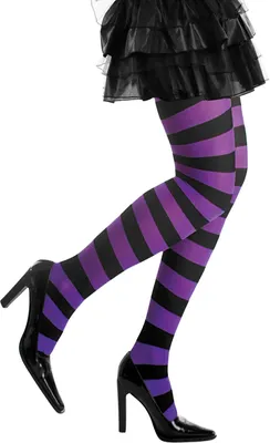 Immagine prodotto di Collant a righe nere e viola