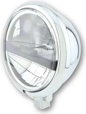 Produktbild von SP 1108620002 HIGHSIDER pro 5 3/4 Zoll Scheinwerfer Bates Style Typ 5 LED Chrom Untere Befestigung, E- (1Stck) passend fuer KAWASAKI Z 900 RS Chrome