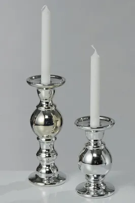 Produktbild von Kerzenleuchter Adelia H ca.25 cm Dolomit Silber