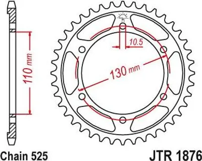 Produktbild von Jt Stahlkettenrad Hinten 4385 47 Für Suzuki Gsx-8S '23-'24 (438547Jt) (Kette 525) - Bestellen