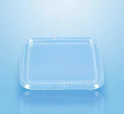 Produktbild von 450 tradingbay24 Deckel für Verpackungsbecher, PP eckig 11,5 cm x 11,5 cm transparent tbU95763 Feinkostbecher Salatbecher Dressingbecher transparent
