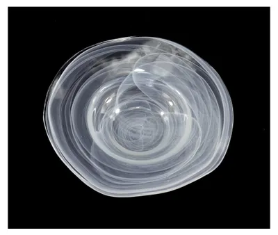 Produktbild von Brunnenschale Flower rund transparent, Glasschale Ø 25 cm für Nebler und Zimmerbrunnen
